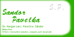 sandor pavelka business card